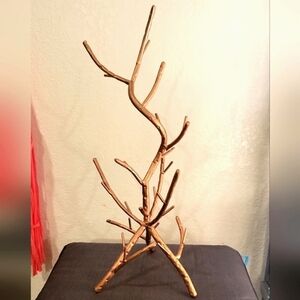 Jewelry Tree/Coral, Upcycled - Metal Gold/Bronze Painted & Sealed, Handmade
